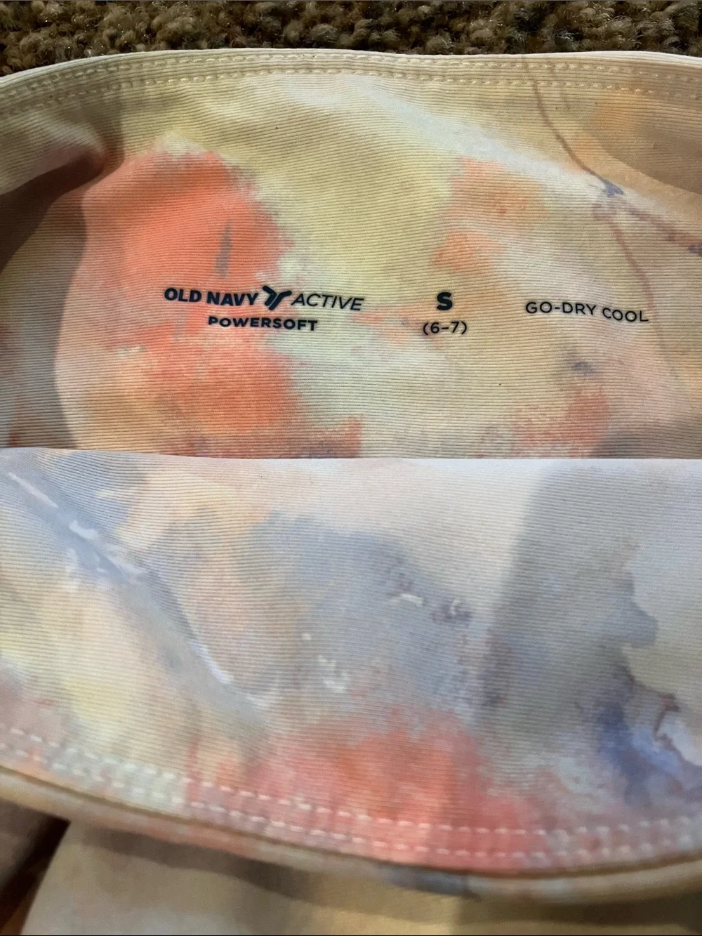 Old Navy Girls' Watercolor Skort - Peach and Light Blue